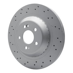 Mercedes-Benz S560 Brake Rotor (1) - Rear - R1 Concepts - GeoSPEC Coated Rotor - Drilled - `14-`21